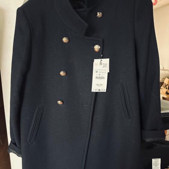 Zara Jackets & Blazers - Zara DOUBLE BREASTED WOOL BLEND COAT